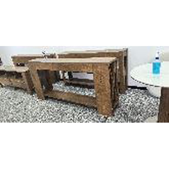 Fnova 70.87 Inch Console Table, 2-Tier Farmhouse Sofa Table with Storage Shelves, Narrow Behind Couch Accent Table for Living Room, Entryway, Hallway