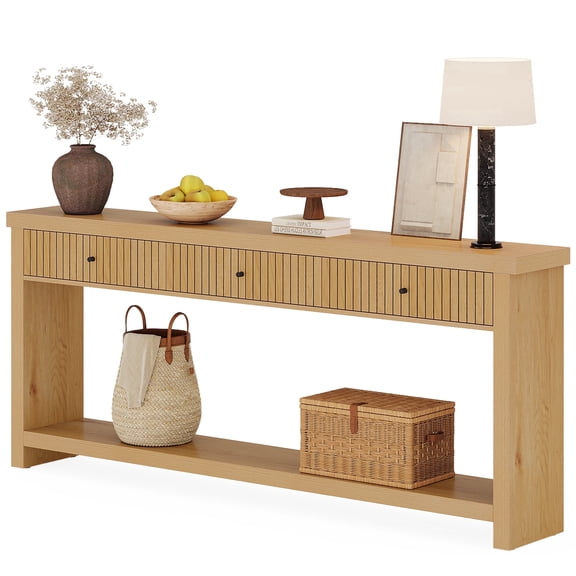 Fnova 70.9" Console Table with 3 Drawers, Entryway Table Sofa Table Hallway Table for Foyer Living Room Entryway