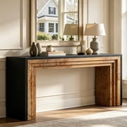 Fnova 70.9" Farmhouse Console Table, Modern Entryway Table, Long Narrow Wooden Sofa Table Behind The Couch for Living Room, Entryway, Hallway, Foyer