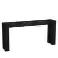 thumbnail image 1 of Fnova 70.9" Solid Wood Black Console Table, Farmhouse Extra Long Narrow Entryway Table, Heavy Duty Sofa Table for Living Room, Hallway, Foyer, 1 of 5
