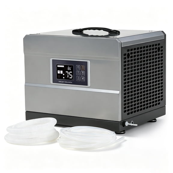 Fnova 70 Pints Crawl Space Dehumidifier with Pump, Commercial Basement Dehumidifier with Drain Hose, Auto Defrost, Humidity Control, Timer, Up to 1,000 Sq. Ft.