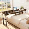 thumbnail image 1 of Fnova Overbed Table with Wheels, Height Adjustable Rolling Desk with Power Outlets & USB Ports, Tiltable Stand, for Queen Bed, Laptop Computer, Portable Hospital Home Use, 1 of 17