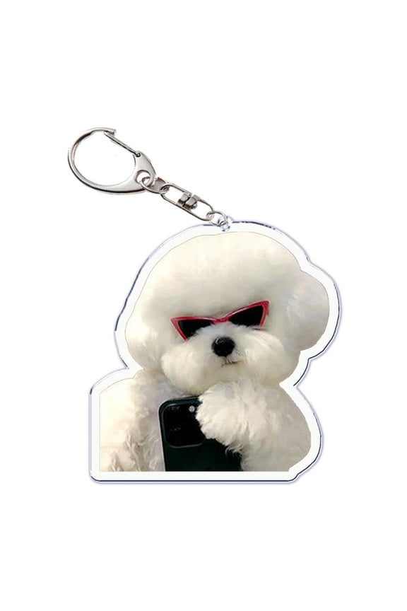 Fny Cat Dog Meme Keychain Spchl Hilarious Keychain Hot Sell 2024 R0Z5