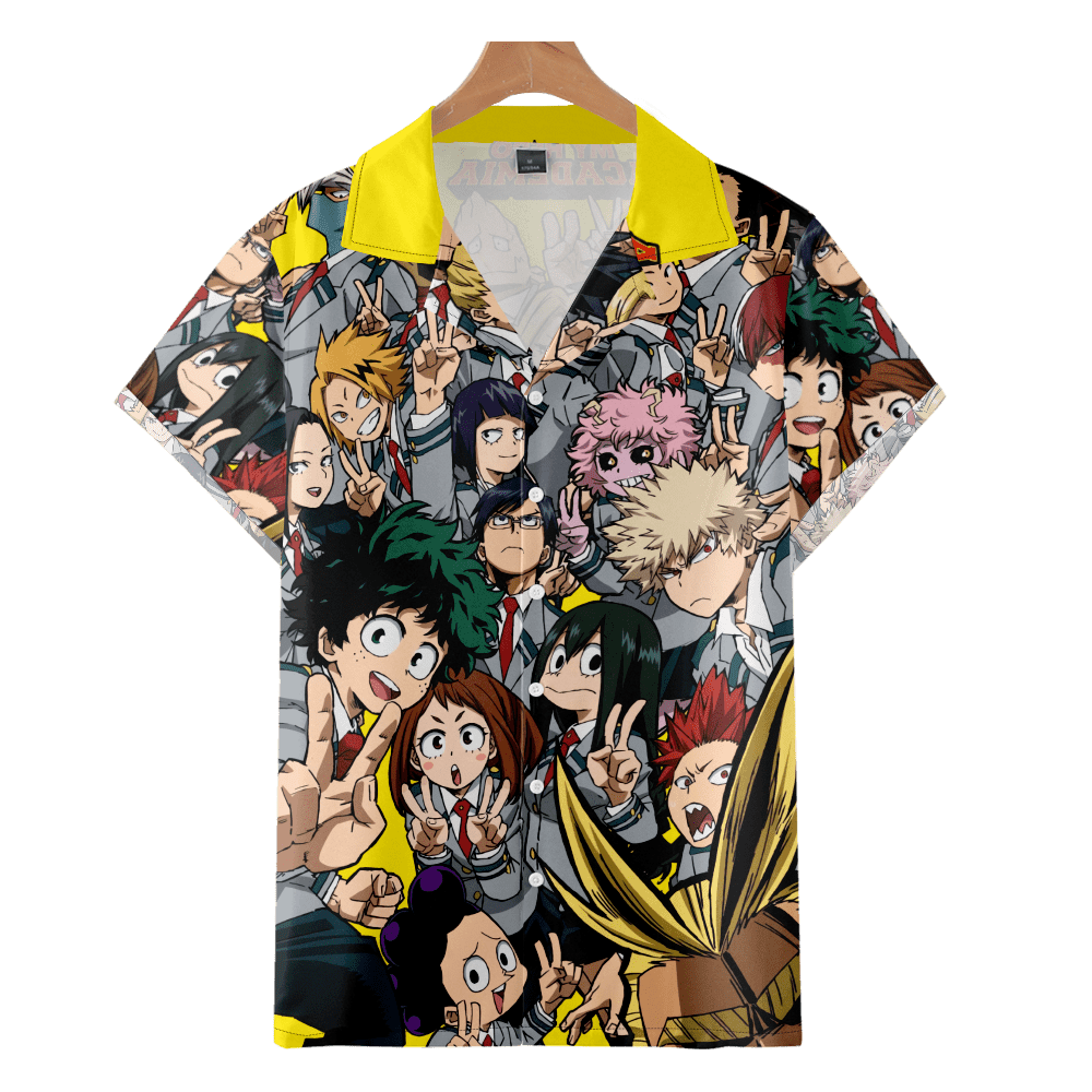 Mera Mera No Mi Luffy Devil Fruit One Piece Button Up Hawaiian Shirt - Anime  Ape