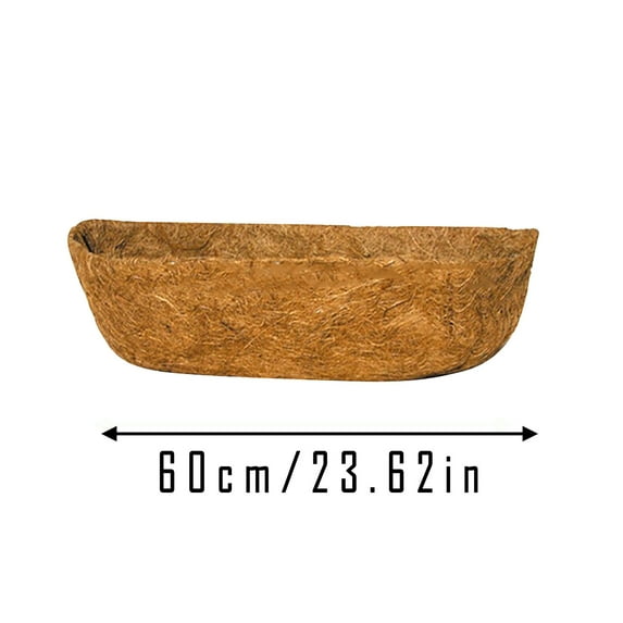 Fnyoxu 1pcs Trough Coco Liner 24 inch Wall Planter Replaceable Coco Liner for Window Box,Fence Flower Baskets