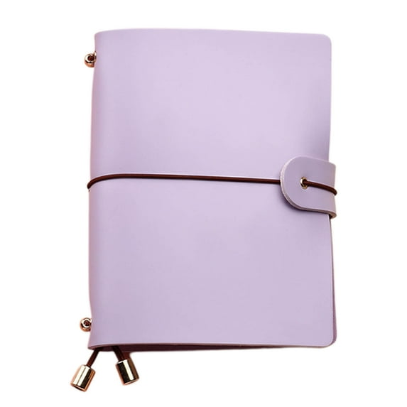 Fnyoxu 2024 Leather Travel Notebook - 5.3x4.1in Compact Student Organizer with Pen Loop, Lay-Flat Binding for Office, Backpack, Graduation Gifts