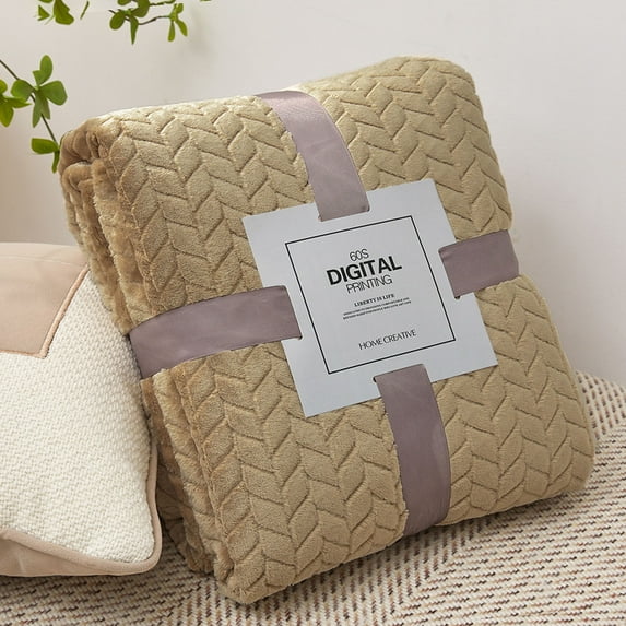 Fnyoxu 39"x59" Small Flannel Blanket - Reversible Office Knee Throw, All Season Soft Fleece for Sofa & Travel