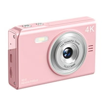 Fnyoxu 4K Vlog Camera, 16X Digital Zoom Portable Camera with 50MP Photos, Electronic Anti-Shake & Night Mode, OTG Transfer, 800mAh Battery, Compact Travel Camera for Beginners