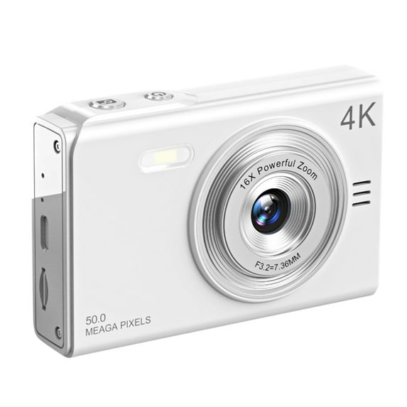 Fnyoxu 4K Vlog Camera, 16X Digital Zoom Portable Camera with 50MP Photos, Electronic Anti-Shake & Night Mode, OTG Transfer, 800mAh Battery, Compact Travel Camera for Beginners