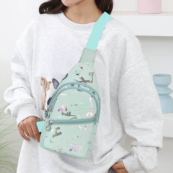 Fnyoxu Adjustable Running Waist Pack for Women & Men - Lightweight Crossbody Bag with 2 Waterproof Zipper Pockets, Travel Hiking Gym Essentials