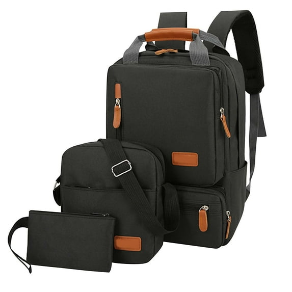 Fnyoxu Casual Backpack Three Piece Set,Large Capacity Student Backpack,Suitable for School and Outdoor Travel,Computer Bag for Men and Women with Large Capacity
