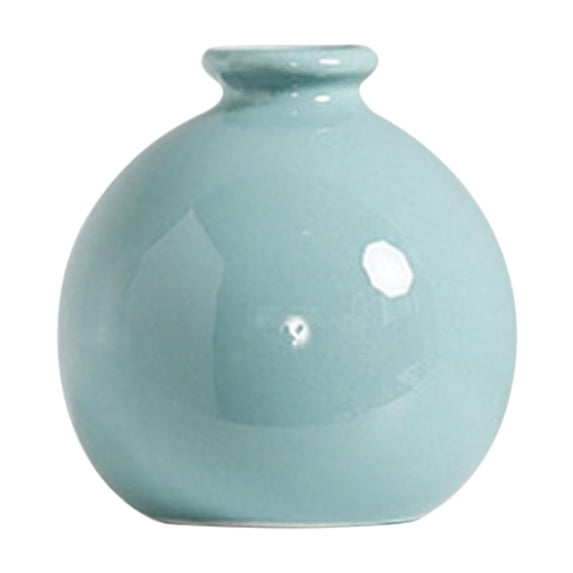 Fnyoxu Ceramic Hydroponic Vase - Self-Watering Planter for Dried Flowers, Scandinavian Foyer Decor & Office Desk Centerpiece with Water Level Indicator