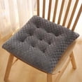 thumbnail image 1 of Fnyoxu Chair Cushions for Dining Chairs, Tufted Overstuffed Textured Memory Foam Kitchen Chair Pads with Ties and Non-Slip Backing, 17 x 17inch(Gray), 1 of 4