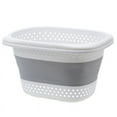 thumbnail image 1 of Foldable Laundry Basket, Plastic Collapsible Hamper with Portable Handle, Space Saving Storage Container for Laundry Room, Bathroom, Dorm, Easy to Hang on Wall, 1 of 6