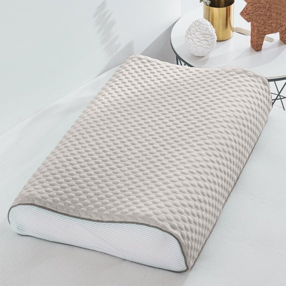 Fnyoxu Cooling Pillow Protector 20x19 Inch for Memory Foam & Latex Pillows - Ice Silk Cover with 3D Texture, Breathable Hotel Quality
