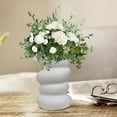 thumbnail image 1 of Fnyoxu Cream Plastic Flower Vase - 5.9 Inch Unbreakable Decorative Vase for Home, Modern Farmhouse Table Centerpiece, Shelf Decor & Wedding Bouquet Display, 1 of 7