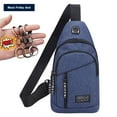 thumbnail image 1 of Fnyoxu Crossbody Bags for Women & Men, Anti-Theft | Waterproof, Sling Bag with Earphone Hole, Multipurpose Hiking Shoulder Backpack, Small One Strap Chest Bag, 1 of 6