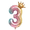 thumbnail image 1 of Fnyoxu Crown Number Foil Balloons Number Ballon Happy Birthday Party Decoration 32 Inch, 1 of 2