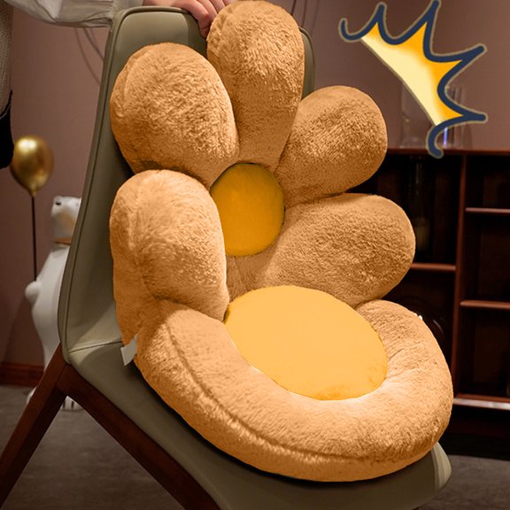 Fnyoxu Flower Seat Cushion with Backrest - Plush Floor Pillow, Non Slip Tatami Pad for Bay Window, Chair & Hanging Basket, 19.69X19.69 Inch