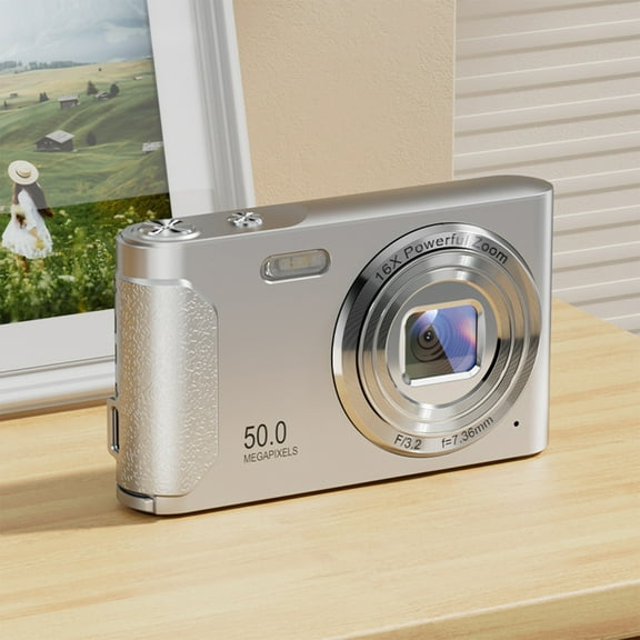 Fnyoxu High Definition Digital Camera with 16X Zoom, 2.4 Inch Screen, 8MP CMOS Sensor, Selfie Beauty Filter, HD 1080P Recording and Compact Design