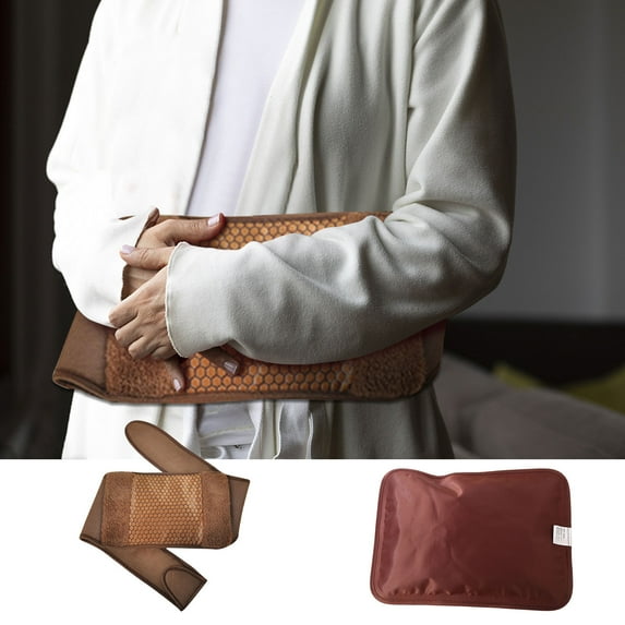 Fnyoxu Hot Water Bottle, Portable Rechargeable Electric Hot Water Bag, Hot Water Bottle with Waist Cover, Warm Water Bag