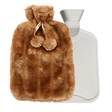 Fnyoxu Hot Water Bottle with Soft Cover, 2L Large Classic Hot Water Bag for Pain Relief, Neck and Shoulders, Feet Warmer, Menstrual Cramps, Hot and Cold Therapy, Great Gift
