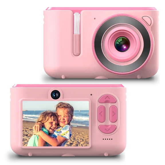 Fnyoxu Kids Digital Camera with Video Recording, 44MP Photo 1080P HD Front Rear Lens, Portable Mini Camera Toy Gift for Children, Rechargeable with Night Vision