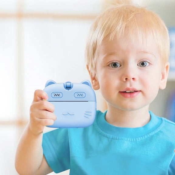 Fnyoxu Kids Instant Print Camera with 180° Rotating Lens, 1080P HD Video Recording, 48MP Photos, 2-Inch Screen - Lightweight Portable Design Includes Thermal Paper & Markers