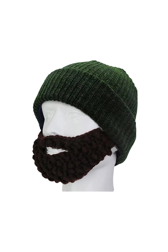 Knitted Yarn Hip-hop Funny Big Beard Mask Adult Hat Beard Hat