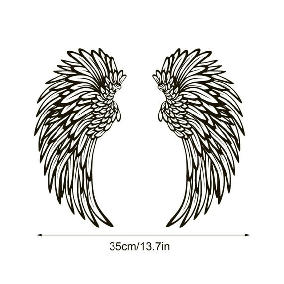 Fnyoxu Large Metal Angel Wall Decoration,Angel Wall Sculpture Art Indoor Outdoor Wall Hanging Suitable for Home Bedroom Living Room Garden and Office