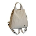 thumbnail image 1 of Fnyoxu Lightweight Canvas Backpack for Women/Men - Versatile 3-Way Carry, Large 28L Capacity with Laptop Sleeve, Soft Fabric & Durable Design for Work, Travel, School, 1 of 9