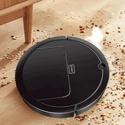 Fnyoxu Robot Vacuum Cleaner,Rechargeable Sweeping Vacuuming Mopping 3 in 1 Intelligent Sweeping Robot for Hard Floor Flat Ground Marble Tile Wooden FloorBlack,9x9Inch
