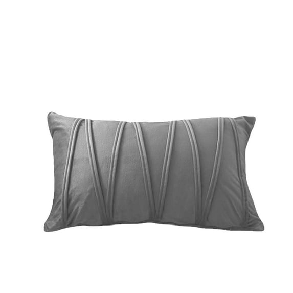 Fnyoxu Soft Fuzzy Decorative Throw Pillows Covers,Soft & Breathable,Pillowcases Press Rope Strap Decor Home Bedroom Sofa Chair Couch,Gifts for Men Or Women,Gray