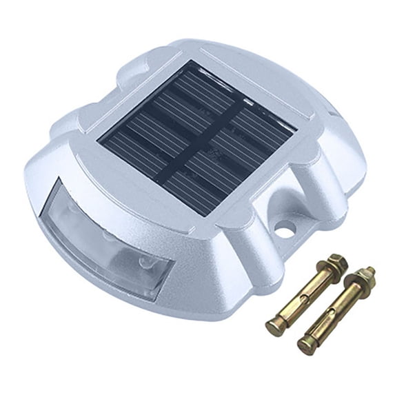 Fnyoxu Solar Road Spike Light, Night Lamp With Reflector, Smart Charging, Flashing And Constantly 2 Lighting Modes(This Is An Intermittently Bright Version), IP68 Wate