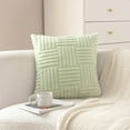 thumbnail image 1 of Fnyoxu Striped Pillow Cover 17x17 Inch - Breathable Solid Color Cushion Case with Concealed Zipper, Anti-Shrinkage Polyester (Pillow Core Not Included), 1 of 6