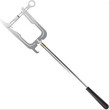 Fnyoxu Telescoping Boat Hook, Floats, Scratch-Resistant, Sturdy Design, Durable and Lightweight, 3-Stage Anodized Aluminum Pole, Threaded End for Boating Accessories
