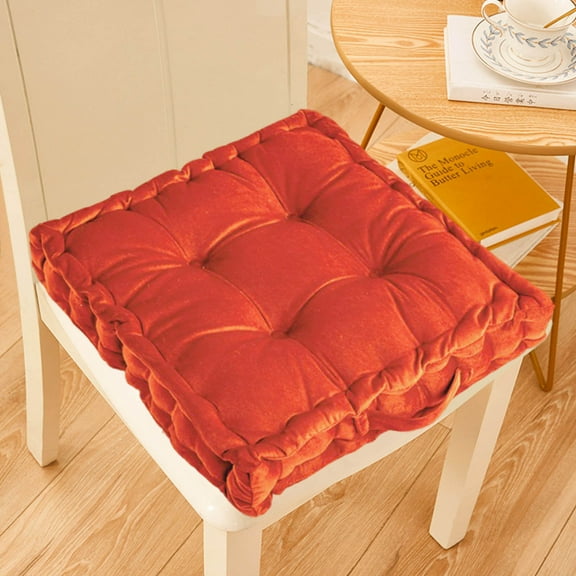 Fnyoxu Thick Floor Cushion with Handles 24X24In - Tufted Oversized Mat, Machine-Washable Tatami Pillow for Ergonomic Support