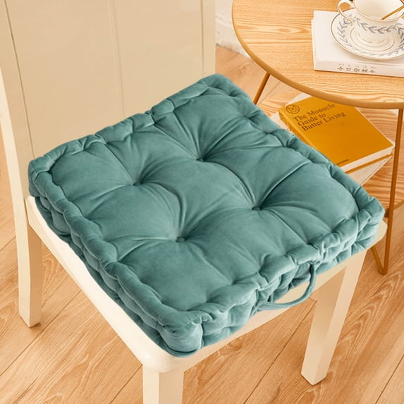 Fnyoxu Thick Floor Cushion with Handles 24X24In - Tufted Oversized Mat, Machine-Washable Tatami Pillow for Ergonomic Support