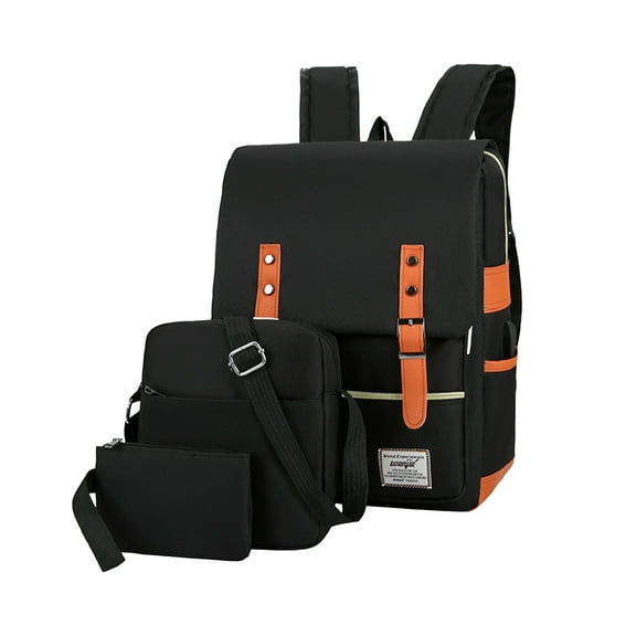 Fnyoxu Travel Laptop Backpack, Large Womens Mens Travel Backpack, 17 In Business Carry On Backpack With Crossbody And Coin Purse, Durable College Bag Three Piece