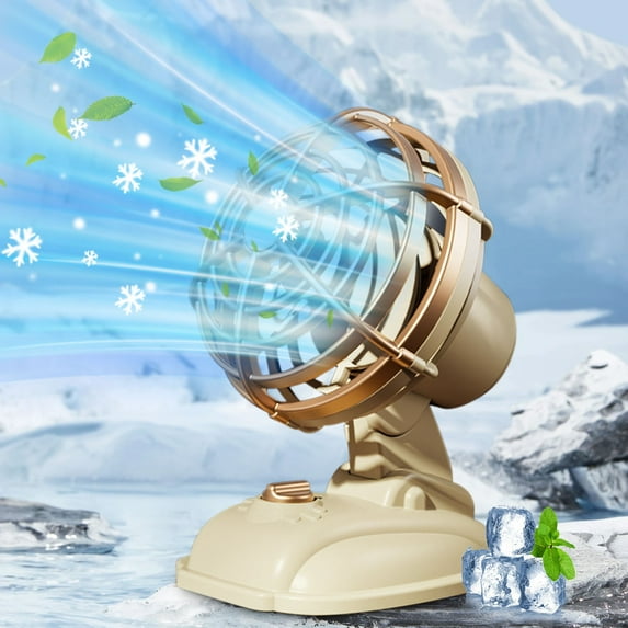 Fnyoxu USB Desk Fan, Small But Powerful, Portable Quiet 3 Speeds Wind Desktop Personal Fan, Adjustment Mini Fan Table Fan for Better Cooling, Home Office Car Indoor Outdoor