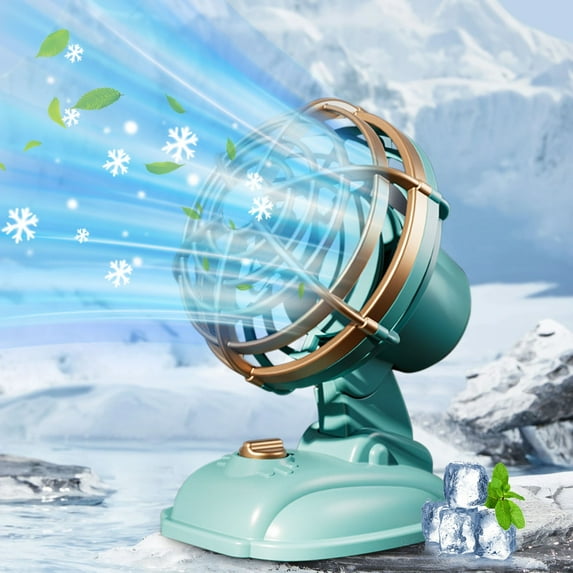 Fnyoxu USB Desk Fan, Small But Powerful, Portable Quiet 3 Speeds Wind Desktop Personal Fan, Adjustment Mini Fan Table Fan for Better Cooling, Home Office Car Indoor Outdoor