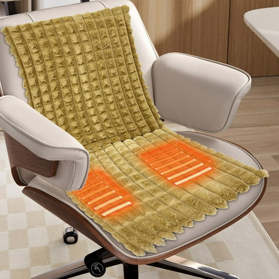Fnyoxu Usb Heated Seat Cushion 18X18In - 3-Heat Low Voltage Pad with Dual Power, Machine-Washable for Office & Car