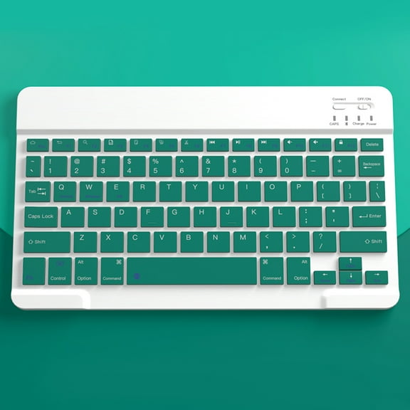 Fnyoxu Wireless Keyboard and Mouse Combo Stainless Steel Ultra Slim Mini Keyboard and Ergonomic Mice for Computer Desktop PC Laptop and Windows 11/10/8 Build in Rechargeable Battery,Green