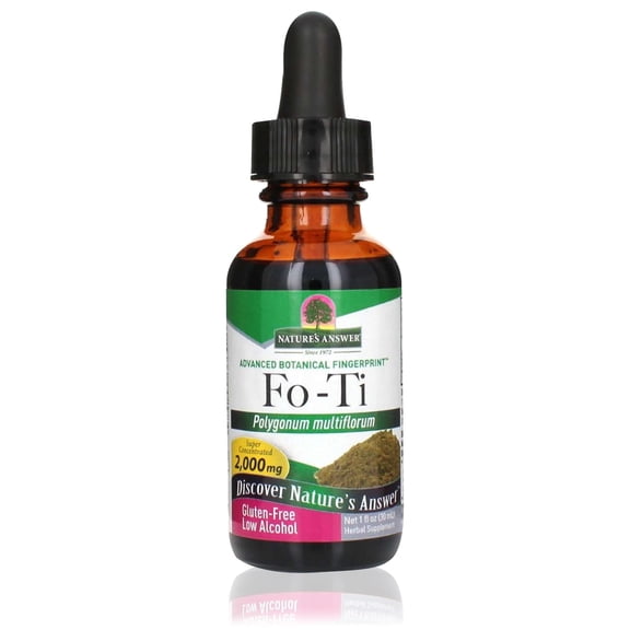 Nature's Answer Fo-Ti Root with Organic Alcohol, 1 Fl Oz, Gluten-Free/Vegan