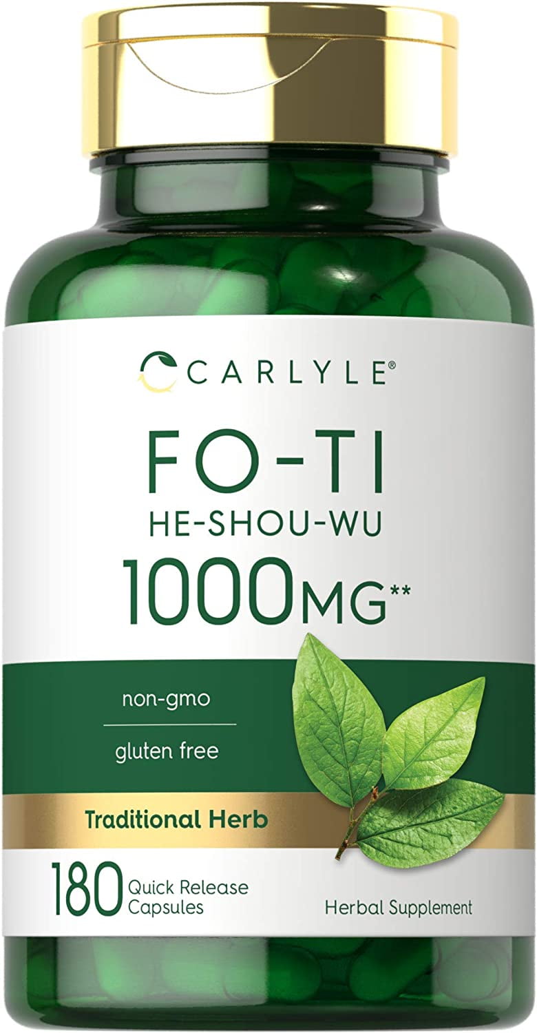 Carlyle Fo Ti Root Extract | 1000mg | 180 Capsules | He-Shou-Wu ...