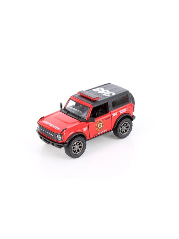 Fo_rd Bronco Firefighter, Red - Kinsmart 5438DPR - 1/34 Scale Diecast Model Car