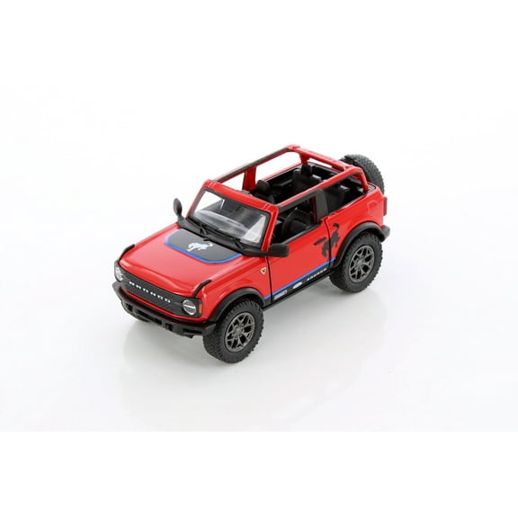 Fo_rd Bronco Open Top Livery Edition, Red - Kinsmart 5438DFA - 1/34 Scale Diecast Model Car