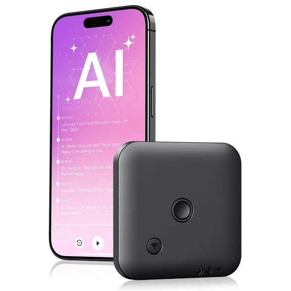 FoCase Note AI Voice Recorder, Transcribe & Summarize, Translation, APP Control with Chat GPT, Magnetic, 64GB Memory, Support 112 Languages, Audio Recorder for Phone Calls, Lectures, Meetings