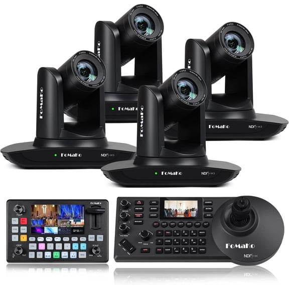 FoMaKo 20x NDI PTZ Camera Bundle(FMK20UH NDI-BX4+KC602+KC608 Pro)