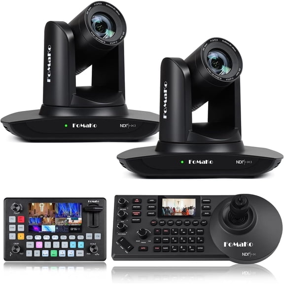 FoMaKo 20x NDI PTZ Camera Bundle(FMK20UH NDI-BX2+KC601+KC608 Pro)